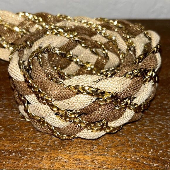 Luigi Lanatta Designs Metallic Braided Statement Belt